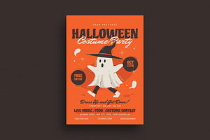 Spooky Halloween Costume Party Flyer, a Flyer Template by VectorVactory