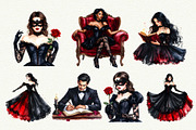 Dark Romance Clipart, an Object Graphic by Anna Design Studio (Thumbnail 4 of 9)