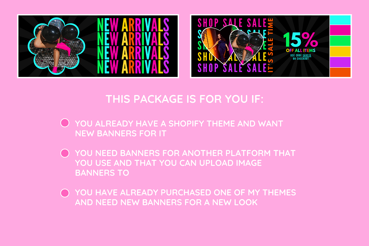 Neon Shop Banner Templates, a Shopify Template by SunshineStudioBoutique (Photo 5 of 8)