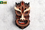 Tribal Mask V6 3D Layered | SVG Cut, an Object Graphic by pixaroma (Thumbnail 1 of 10)