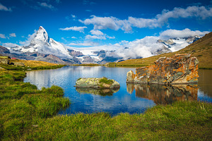 Beautiful view with Matterhorn, a Nature Photo by Alpine Dreams