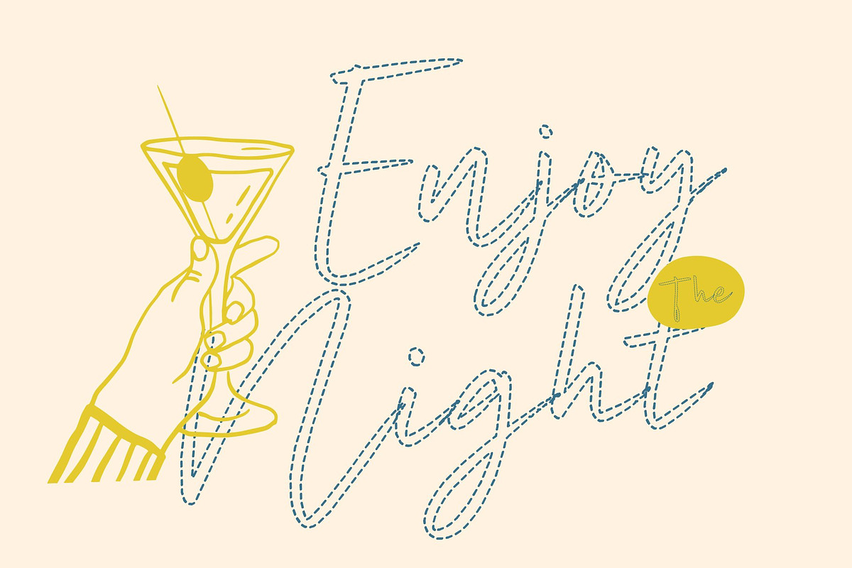 Mansier Dashed, a Script Font by Craft Supply Co. (Photo 2 of 8)