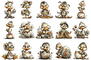 Whimsical Easter Duckling Clipart, an Illustration by OK Design (Thumbnail 3 of 6)