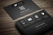 Metro Dark Corporate Business Card, a Business Card Template by bouncy (Thumbnail 3 of 4)