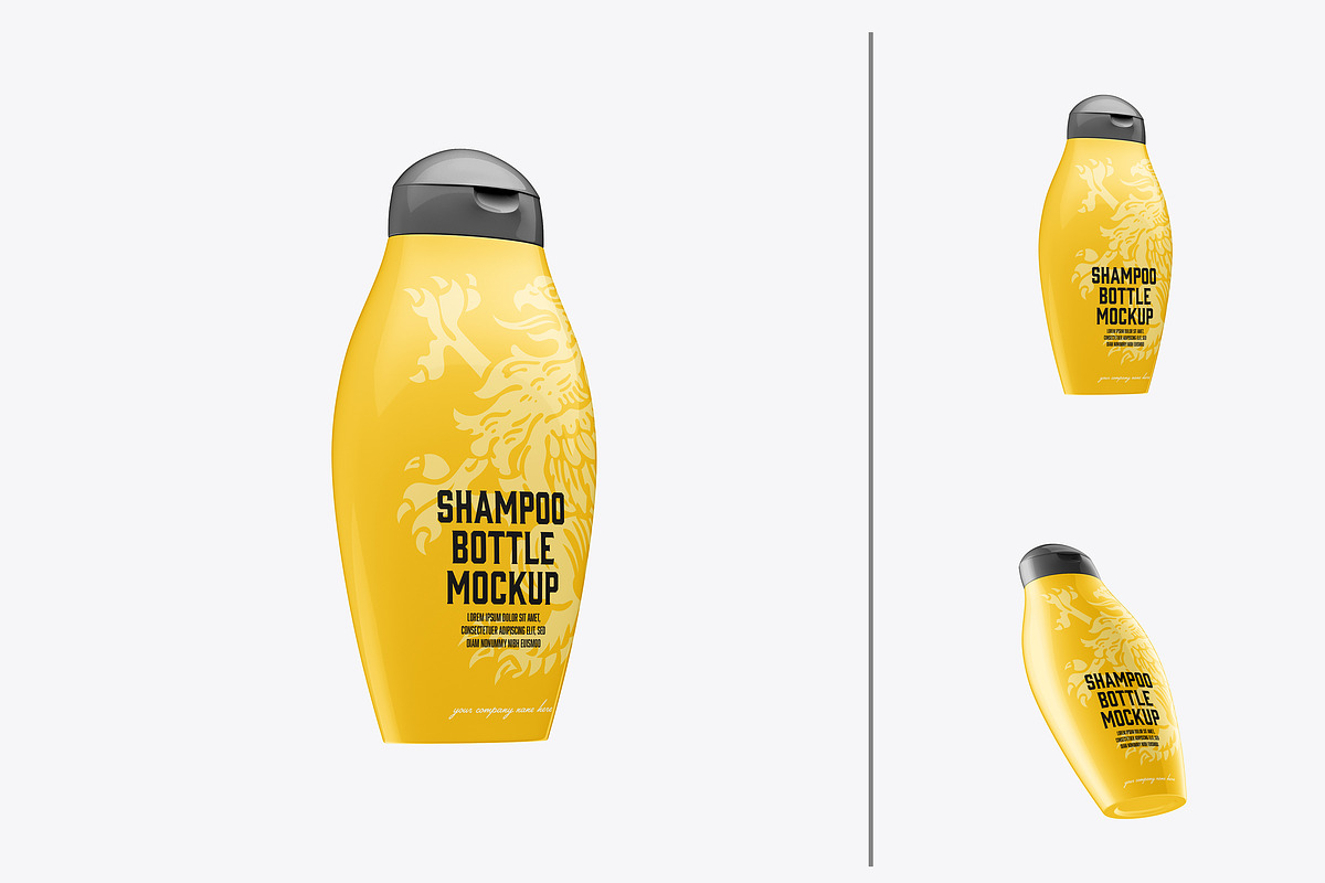 Shampoo Bottle Mockup, an Advertising Mockup by OneVectorStock (Photo 1 of 13)