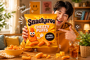 Snackaroo - Groovy Display Font, a Handwritten Font by overlaytemplates (Thumbnail 2 of 5)