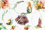 Watercolor Elf Clipart Set, a Person Illustration by ArtCreationsDesign (Thumbnail 3 of 8)