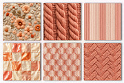 Peachy Fabrics Seamless Pattern, an Illustration by CreationArt (Thumbnail 3 of 5)