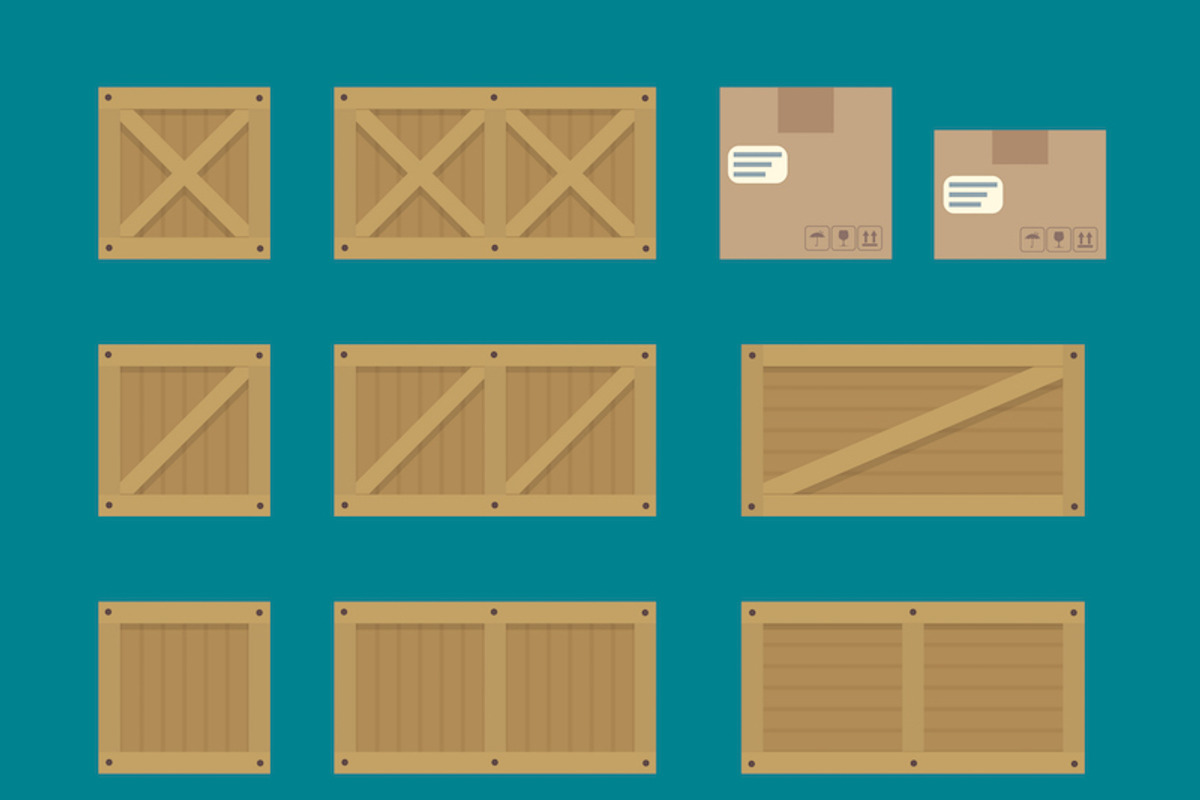 Cargo Boxes Icon Vector