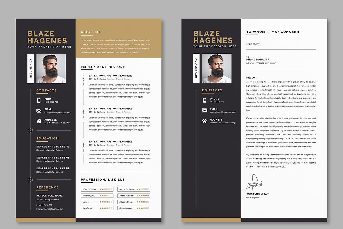JOB WINNING RESUME - 50 TEMPLATES, a Resume Template by ResumeInventor (Photo 19 of 184)