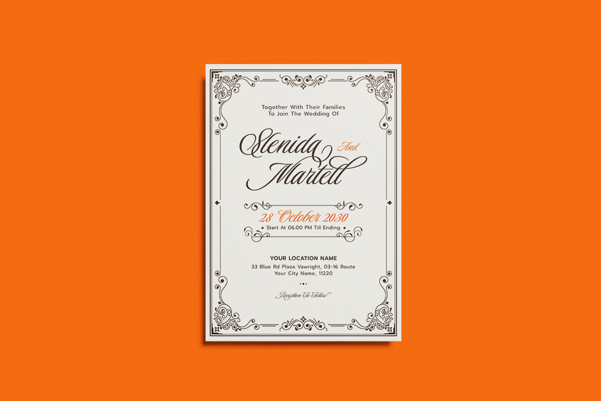 Kashare Wedding Invitation Template, a Resume Template by iDoodle Studio (Photo 4 of 4)