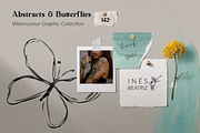 Abstract Butterflies Watercolor Set, a Texture Illustration by Ines Beatriz (Thumbnail 10 of 10)