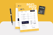 Yellow Modern Minimalist Invoice, a Stationery Template by Pink Bunny Studio (Thumbnail 1 of 3)