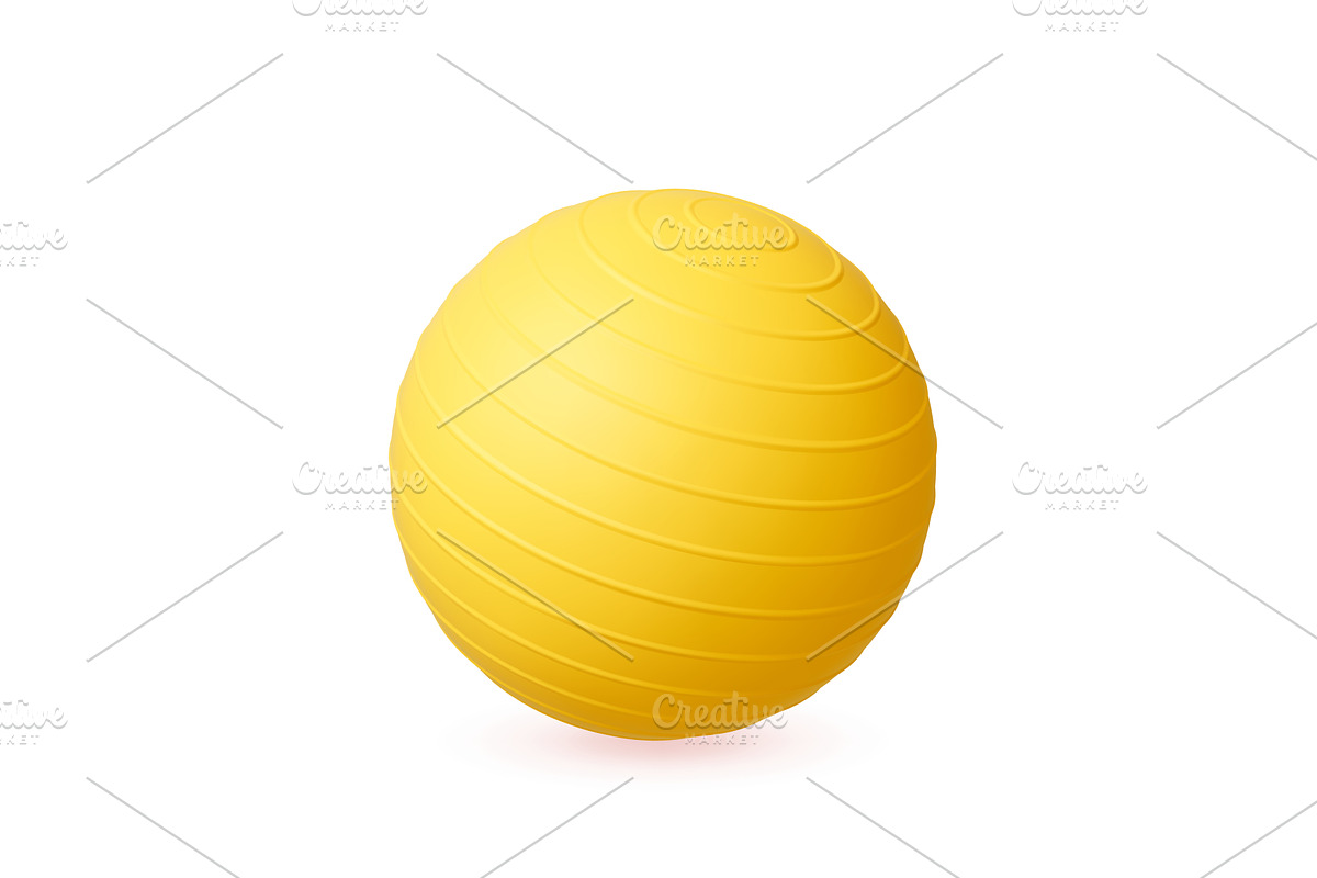 Fitball 3d icon. Realistic gym, a Sport Illustration by Valerie Bodnar