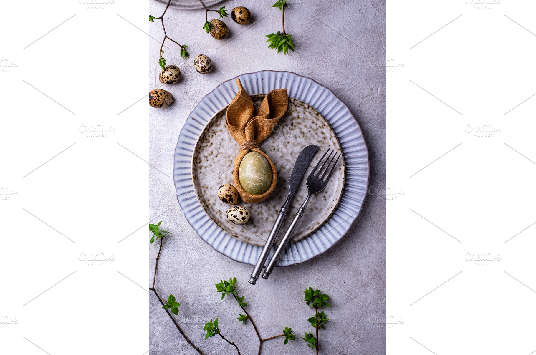 Elegant Easter table setting with, a Holiday Photo by Yulia Furman