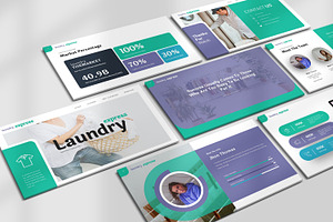 Laundry Express Google Slides, a Presentation Template by Stock Shape