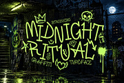 Midnight Ritual - Graffiti Font, a Serif Font by HipFonts (Thumbnail 1 of 10)