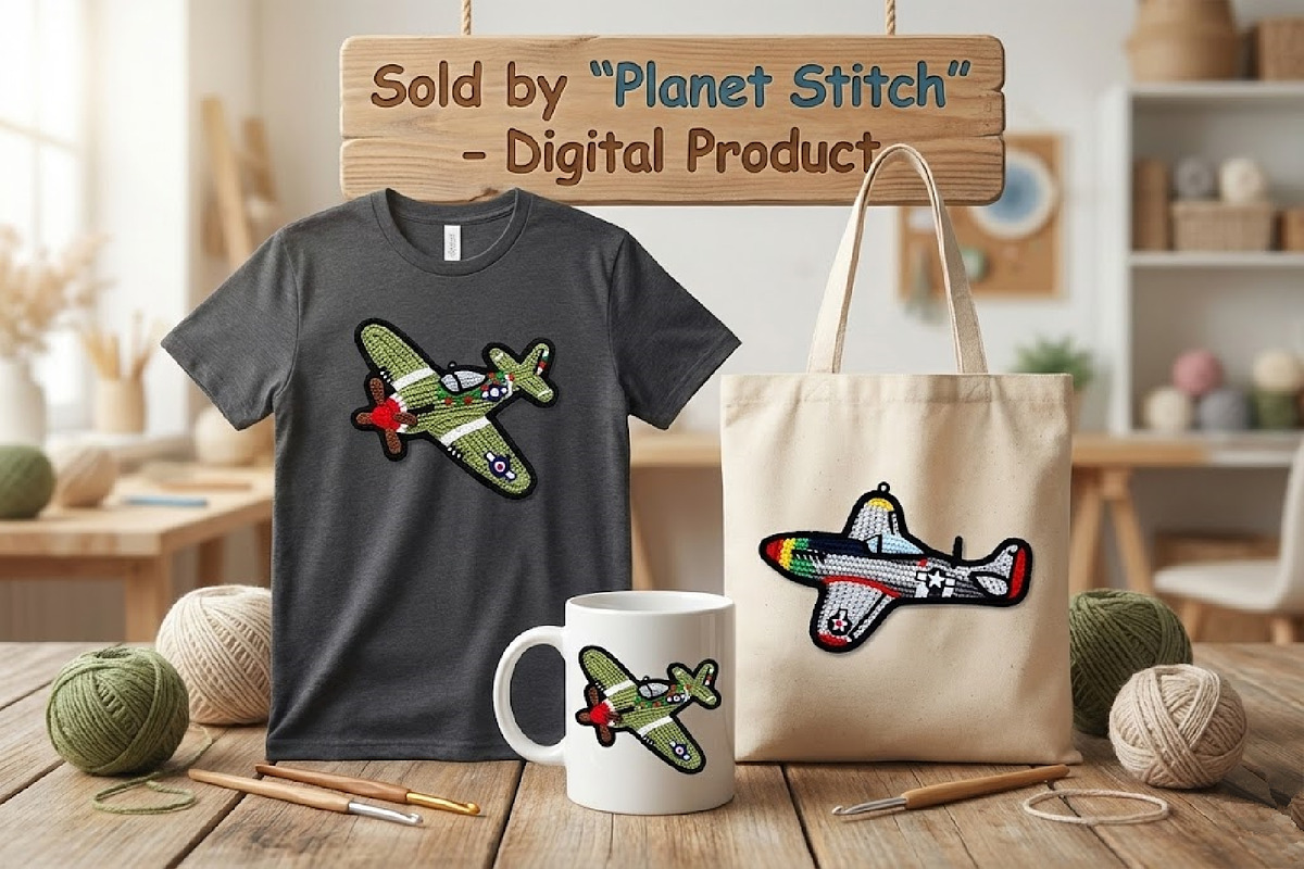 Crochet Airplane Clipart Bundle, an Object Illustration by Atelier Nocturne Graphic (Photo 4 of 5)