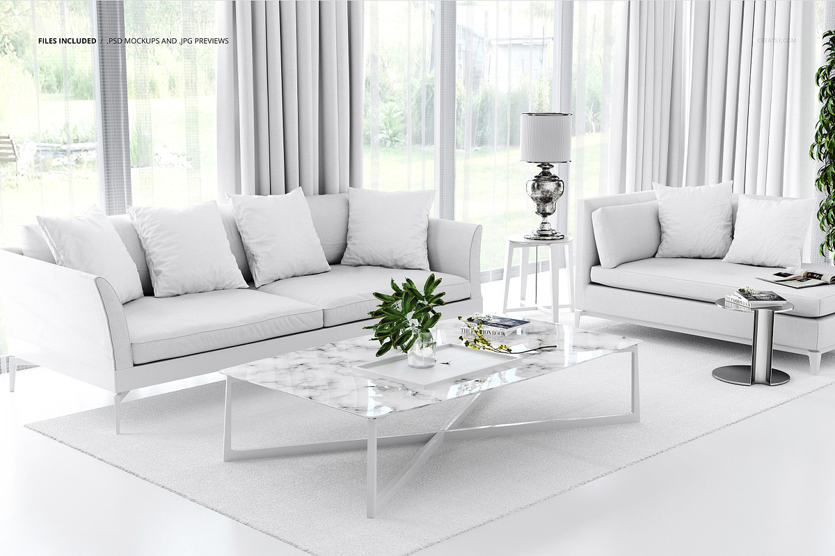 Modern Classic Living Room Mockup, a Household Mockup by creatsy2 (Photo 2 of 6)