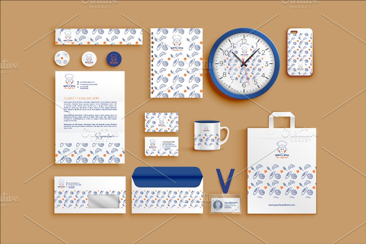 bakery brand identity stationery, a Branding & Logo Template by Amazing crafter