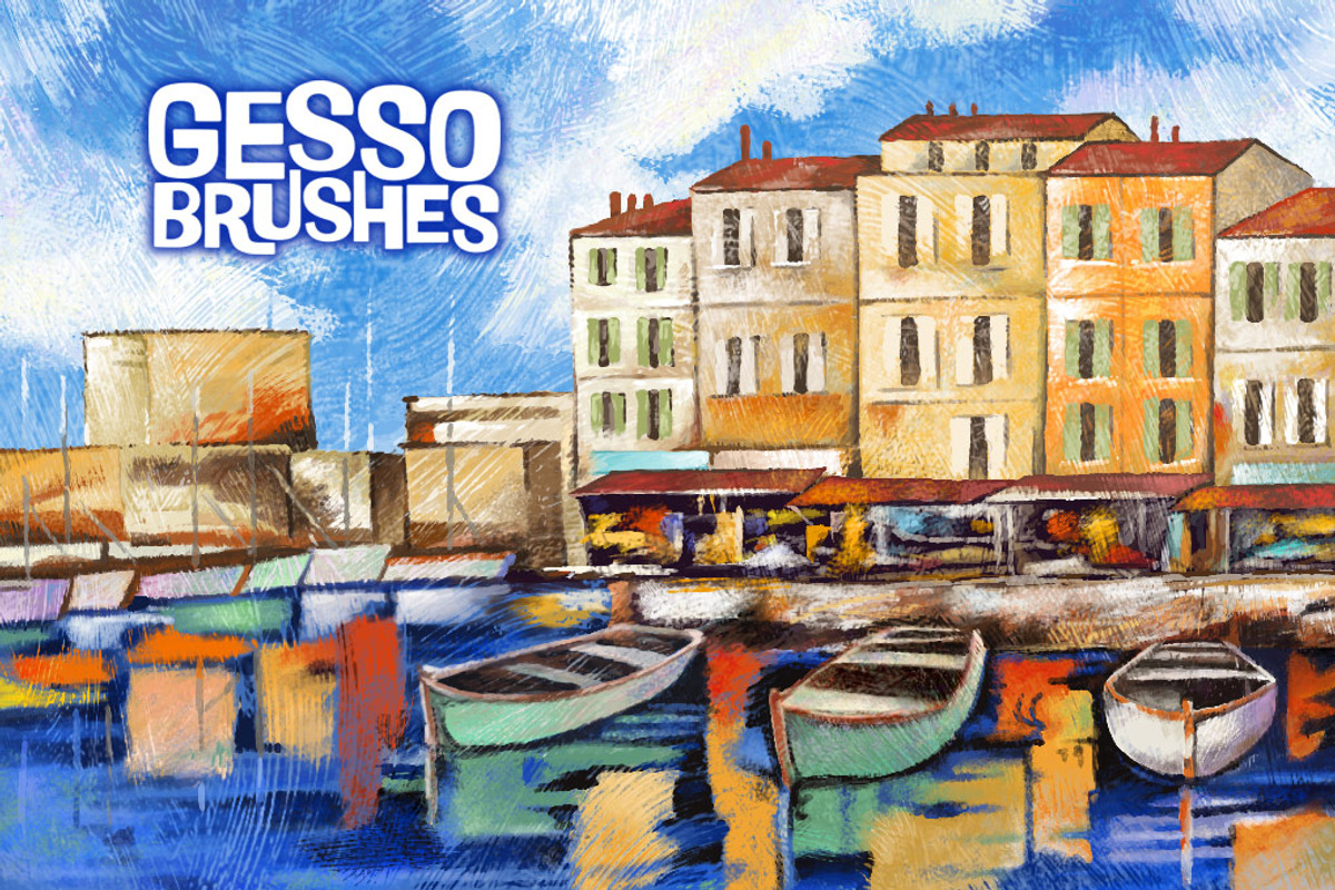 Photoshop Gesso Brushes, a Brush Add-On by WoodardWorks (Photo 4 of 5)