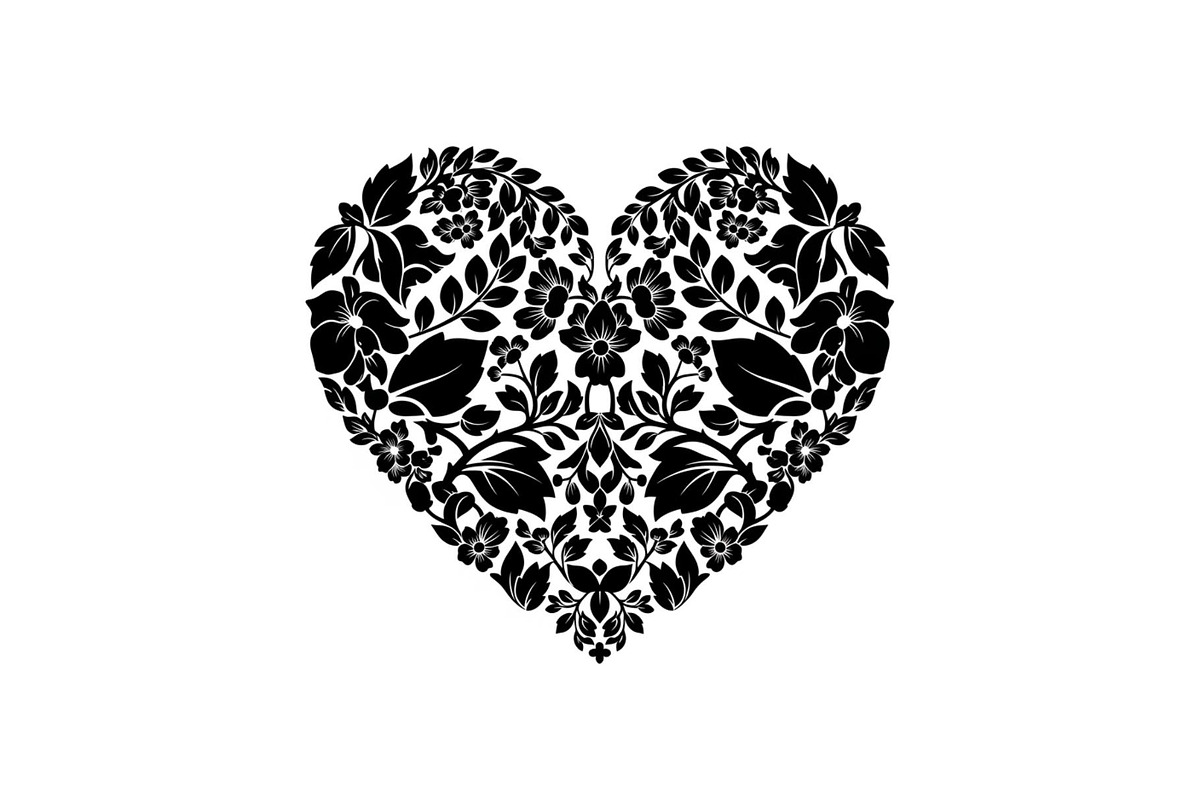 Floral Heart Silhouette Bundle, an Illustration by Designs_River (Photo 25 of 31)