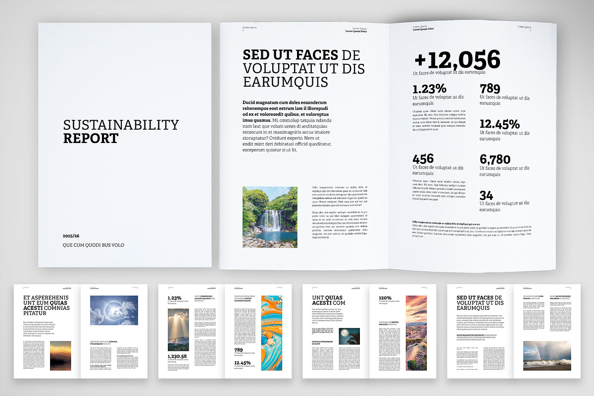 Minimalist Sustainability Report, a Design Template by McLittle Stock (Photo 1 of 5)