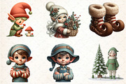 Christmas Elf Clipart, an Illustration by DreamCafeArt (Thumbnail 2 of 5)