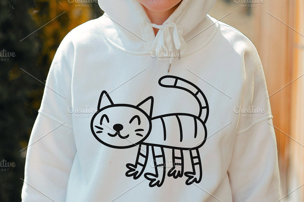 Hand drawn Cute Doodle Cats Clipart, an Animal Illustration by DeShoff Art (Photo 4 of 6)