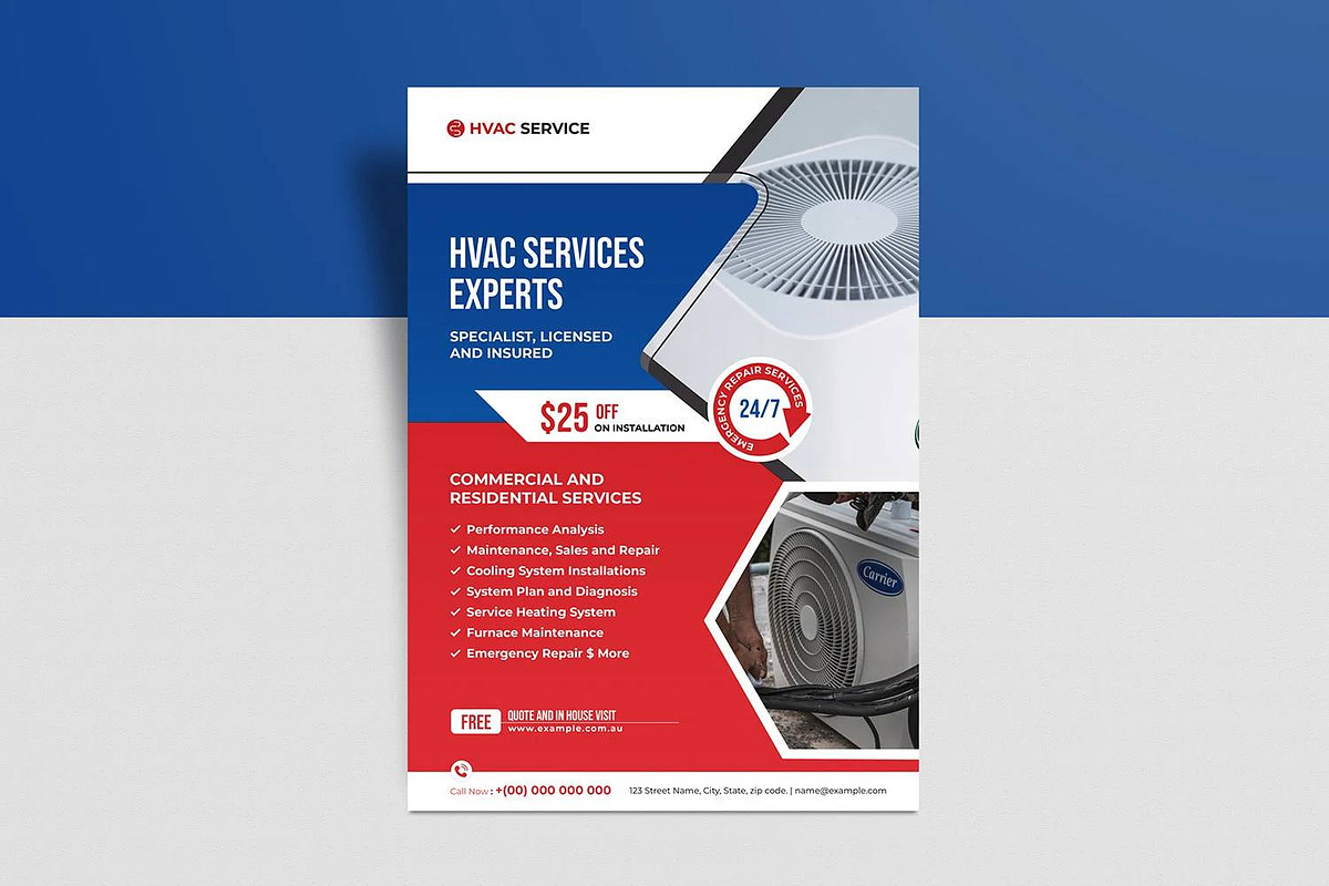 HVAC Services Flyer, a Flyer Template by retrographix (Photo 4 of 4)