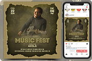 Music Festival Flyer, a Flyer Template by regalDRAW (Thumbnail 4 of 4)