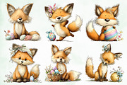 Watercolor Whimsical Easter Fox Png, an Illustration by Creative Art (Thumbnail 4 of 8)