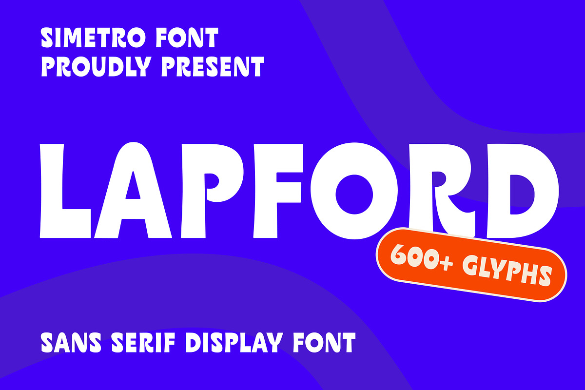 Lapford - Sans Serif Font Display, a Sans Serif Font by Simetrica Labs (Photo 1 of 9)