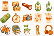Fall Camping Clipart Woodland Animal, a Seasonal Illustration by SugarCloudStudioArt (Thumbnail 8 of 10)