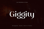 Giggity Elegant Sans Serif, a Sans Serif Font by typeflair (Thumbnail 1 of 6)