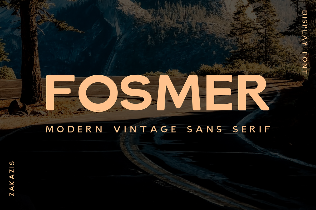 Fosmer - Modern Vintage Sans Serif, a Sans Serif Font by Zakazis (Photo 2 of 12)