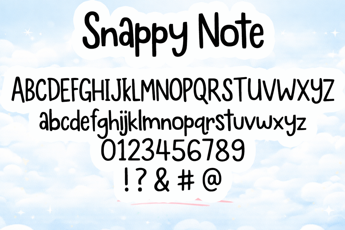 Snappy Note Playful Handwriting Font, a Handwritten Font by cocodesign (Photo 3 of 7)