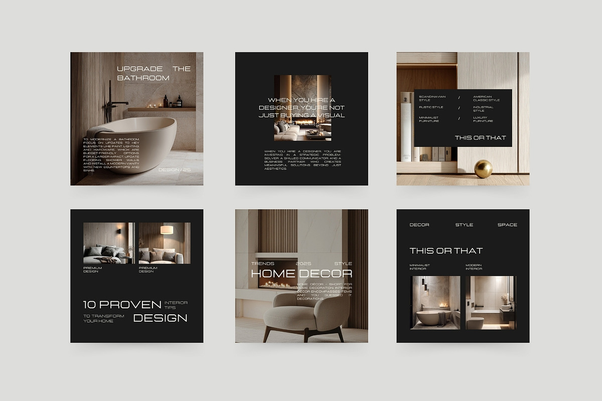 Interior Design Instagram Templates I preview 3