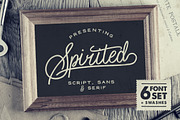 Spirited • 6 Fonts + Swashes, a Handwritten Font by Sam Parrett (Thumbnail 1 of 7)