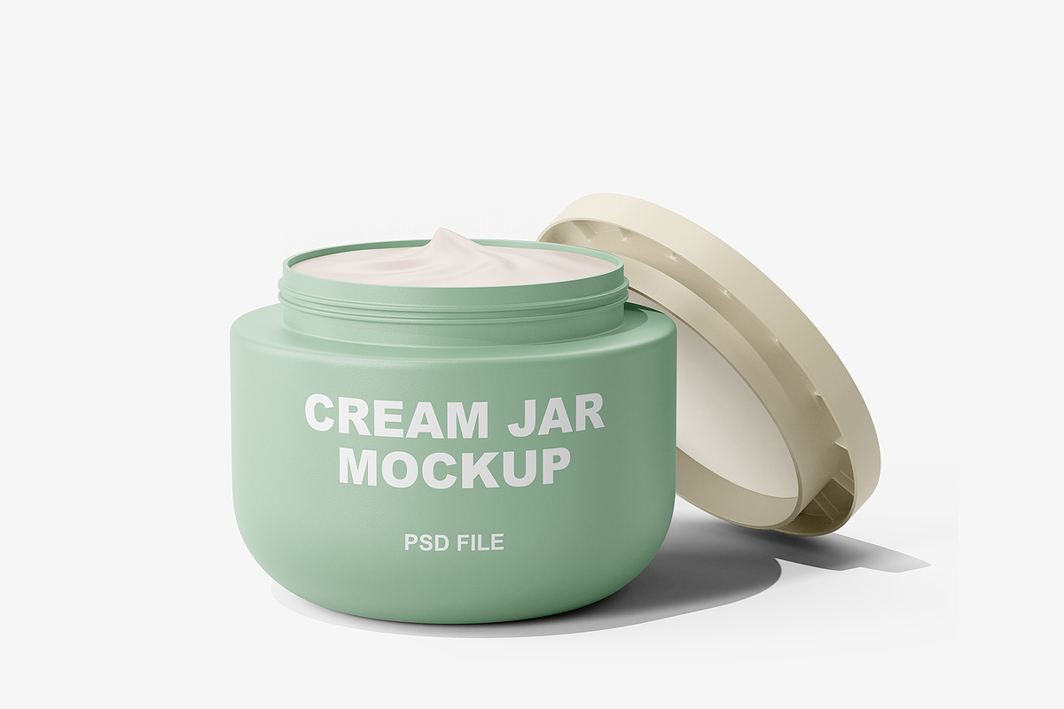 Cosmetic Cream Jar Mockup Vol.1, a Packaging Mockup by Akebareee (Photo 6 of 6)