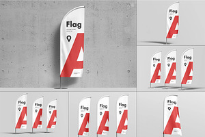 Feather Flag Mockup, an Advertising Mockup by zippypixelstudio