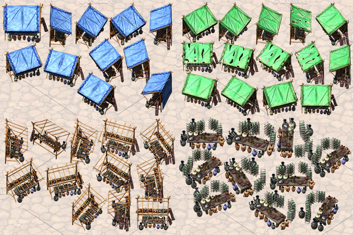 Isometric Ancient City Pack, an Object Graphic by Beatheart Creative Studio (Photo 68 of 77)