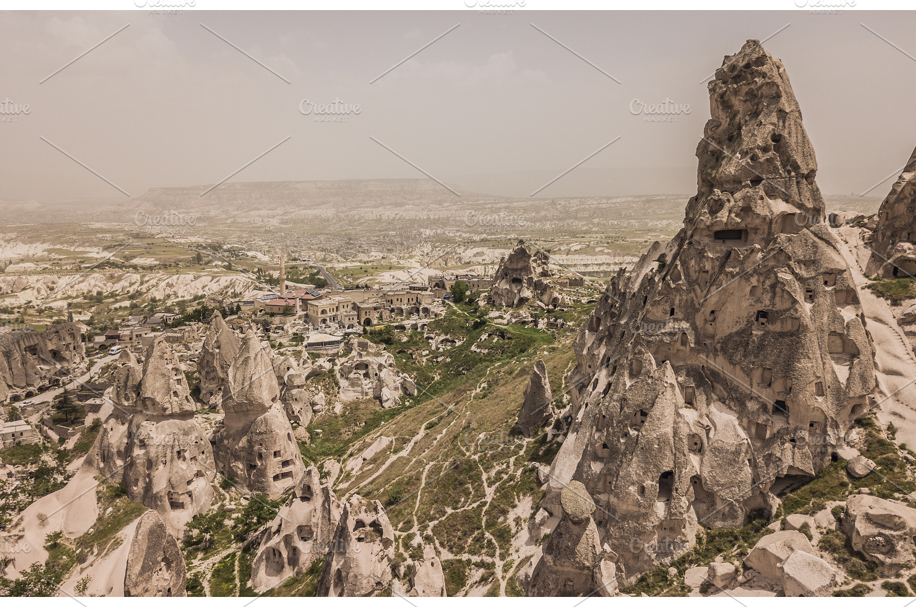 Ortahisar caves in Cappadocia, an Architecture Photo by a_medvedkov