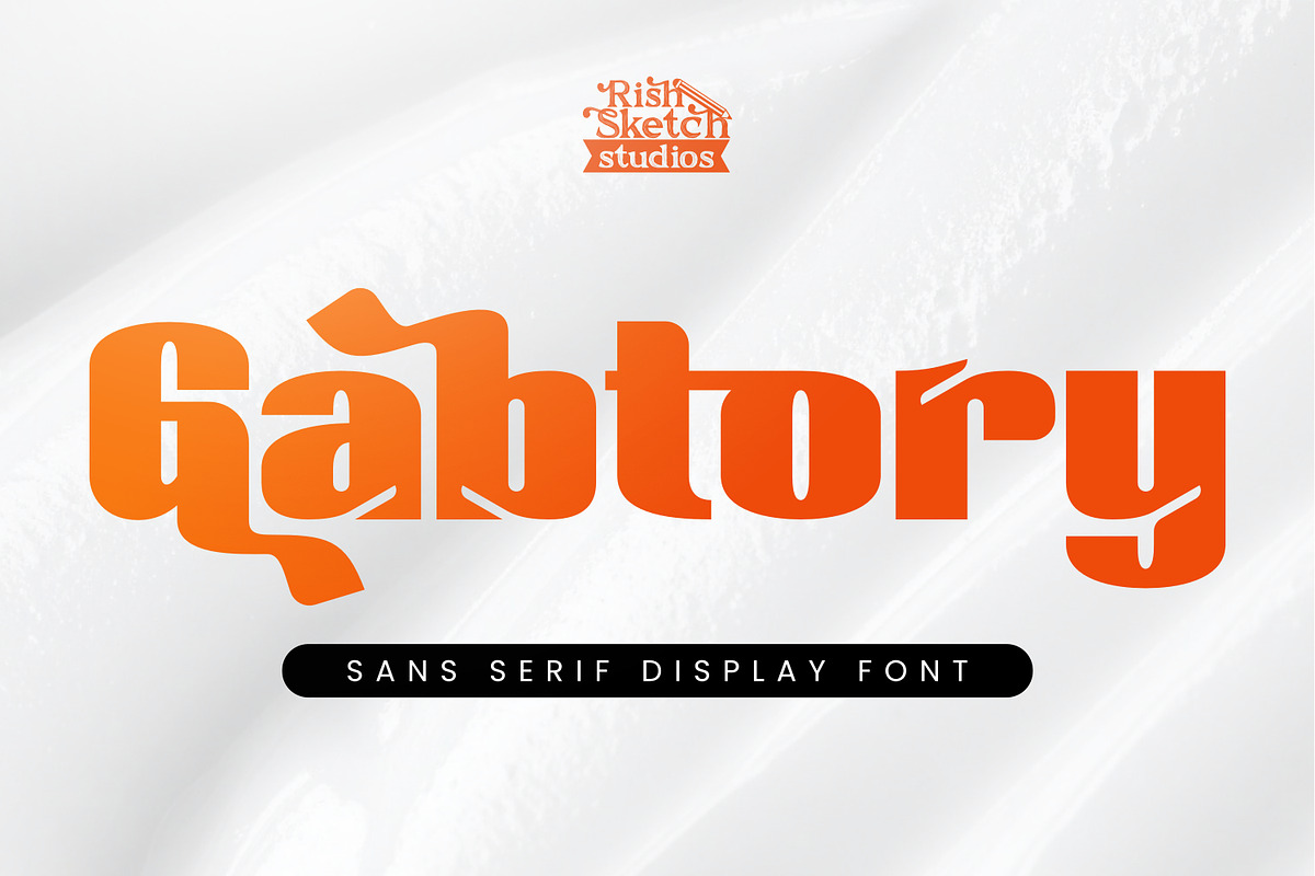 Gabtory - Sans Serif Display Font, a Sans Serif Font by Rishsketch (Photo 1 of 16)