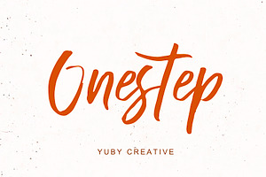 Onestep Handmade Brush Font