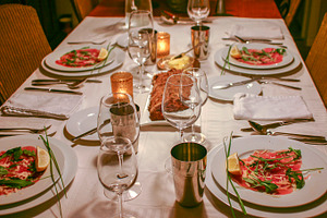 Initimate dinner party, a Food & Drink Photo by Patricia Hofmeester