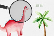 Cute dinosaurs|watercolor collection, an Animal Illustration by Navenzeles (Thumbnail 8 of 12)