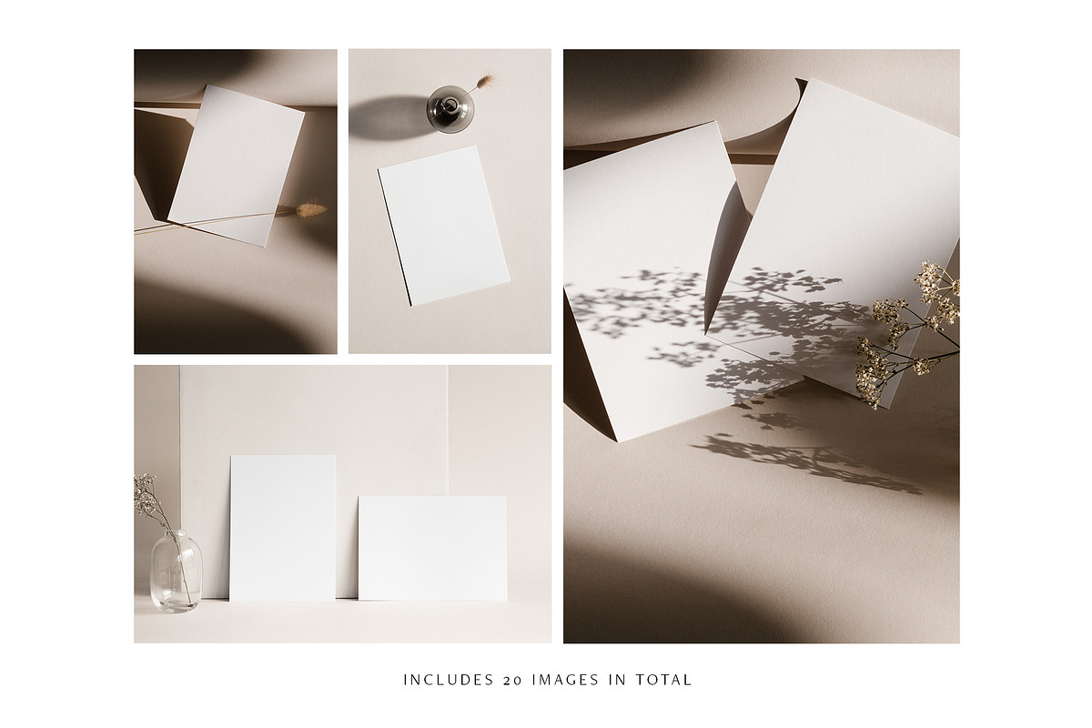 Mila 5x7 Stationery Photo Mockups, a Print Template by Moyo Studio (Photo 4 of 11)