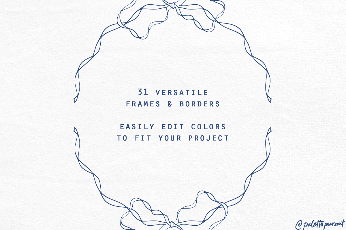 Coquette ribbons and bows frames, a Shape Add-On by Palette Pursuit (Photo 4 of 5)