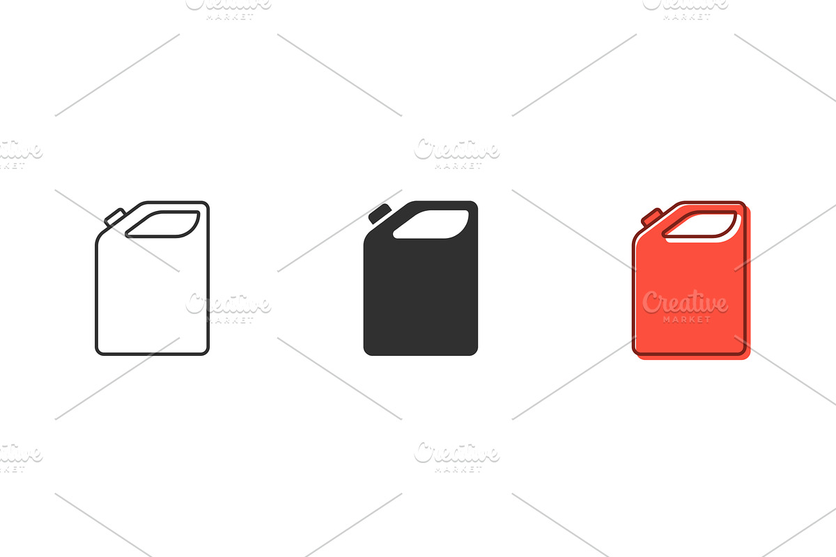 Fuel Canister Icons, a Transportation Illustration by Gentle Studio